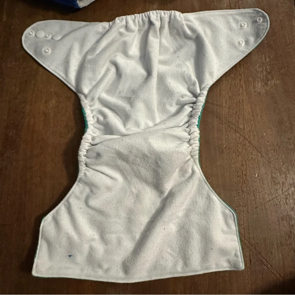 Nora’s Nursery Nautical Reusable Pocket Cloth Diaper Set of 4 adjustable size.